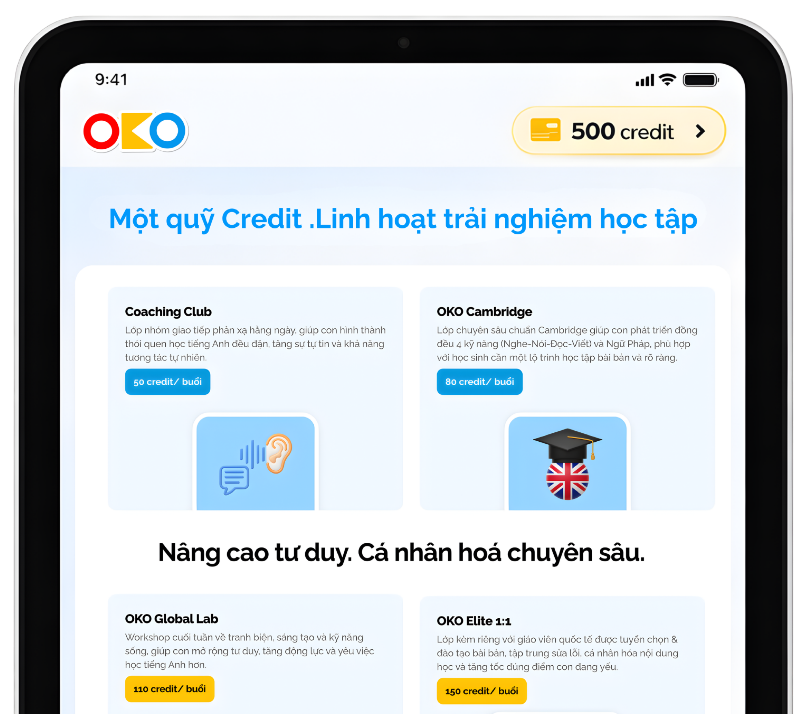 Ví Credit học tập OKO